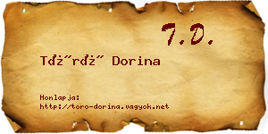 Törő Dorina névjegykártya
